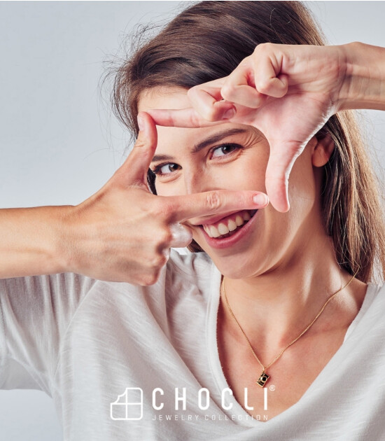 Chocli Altın Kaplama Kolye (18 Ayar) // Fotoğraf Makinası
