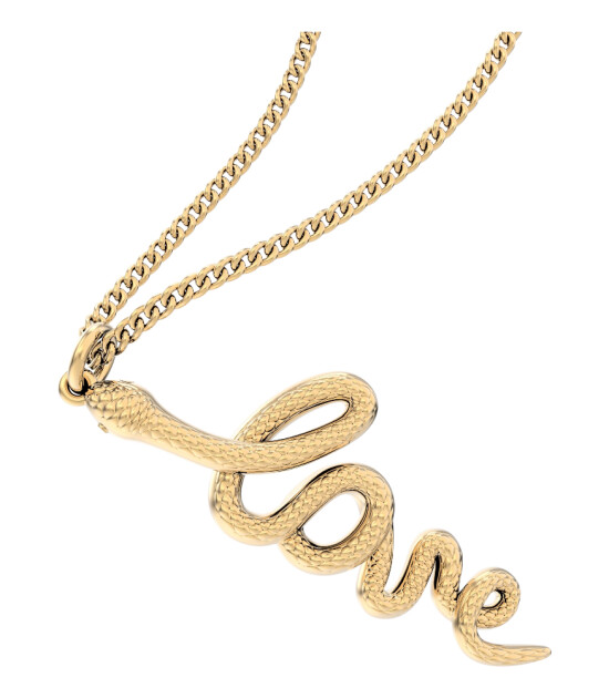 Chocli Altın Kaplama Kolye (18 Ayar) // Love Snake