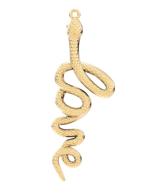 Chocli Altın Kaplama Kolye (18 Ayar) // Love Snake