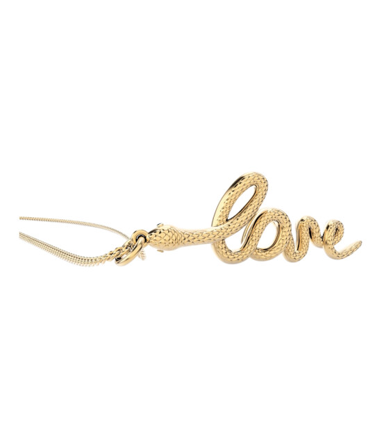 Chocli Altın Kaplama Kolye (18 Ayar) // Love Snake