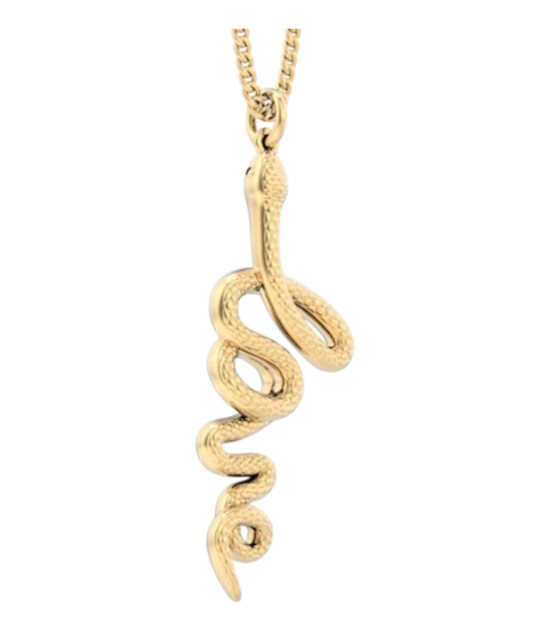 Chocli Altın Kaplama Kolye (18 Ayar) // Love Snake