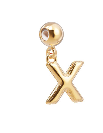 Chocli 18 Ayar Altın Kaplama Charm Harf - X