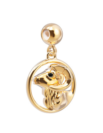 Chocli 18 Ayar Altın Kaplama Charm - Ko&ccedil; Burcu
