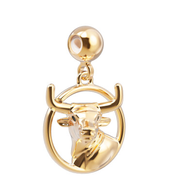 Chocli Altın Kaplama Kolye & Bileklik Charm (18 Ayar) // Boğa