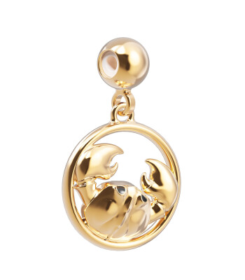 Chocli Altın Kaplama Kolye & Bileklik Charm (18 Ayar) // Yengeç