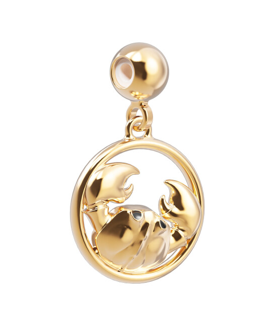 Chocli 18 Ayar Altın Kaplama Charm - Yenge&ccedil; Burcu