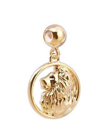 Chocli 18 Ayar Altın Kaplama Charm - Aslan Burcu