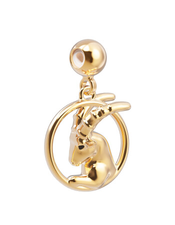 Chocli 18 Ayar Altın Kaplama Charm - Oğlak Burcu