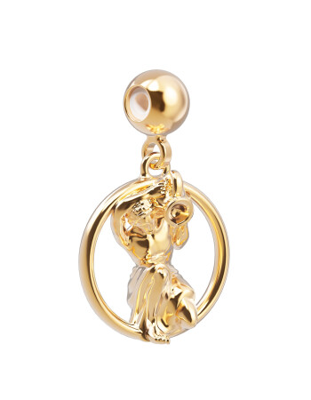 Chocli 18 Ayar Altın Kaplama Charm - Kova Burcu