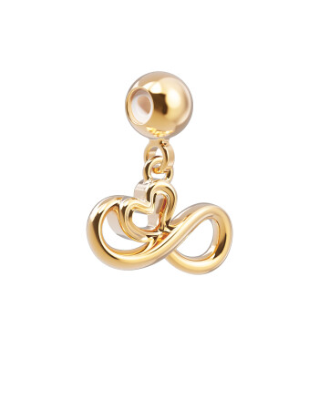 Chocli Altın Kaplama Kolye & Bileklik Charm (18 Ayar) // Infinity