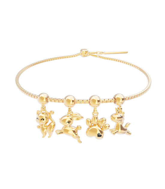 Chocli Altın Kaplama Kolye & Bileklik Charm (18 Ayar) // Kedi