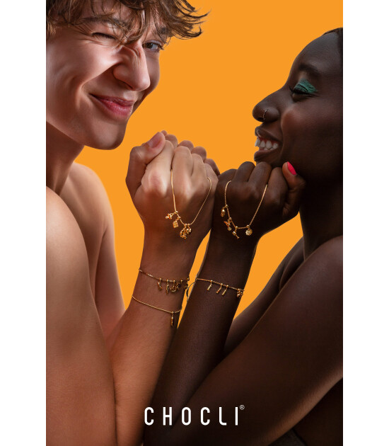 Chocli Altın Kaplama Kolye & Bileklik Charm (18 Ayar) // Unicorn