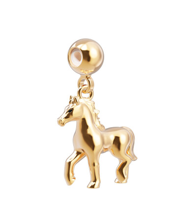 Chocli Altın Kaplama Kolye & Bileklik Charm (18 Ayar) // At