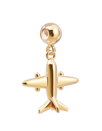 Chocli Altın Kaplama Kolye & Bileklik Charm (18 Ayar) // U&ccedil;ak