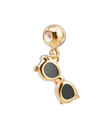 Chocli Altın Kaplama Kolye & Bileklik Charm (18 Ayar) // G&uuml;neş G&ouml;zl&uuml;ğ&uuml;