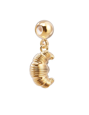 Chocli Altın Kaplama Kolye & Bileklik Charm (18 Ayar) // Kruvasan