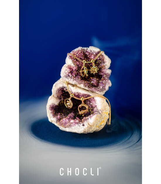 Chocli 18 Ayar Altın Kaplama Charm - G&uuml;neş