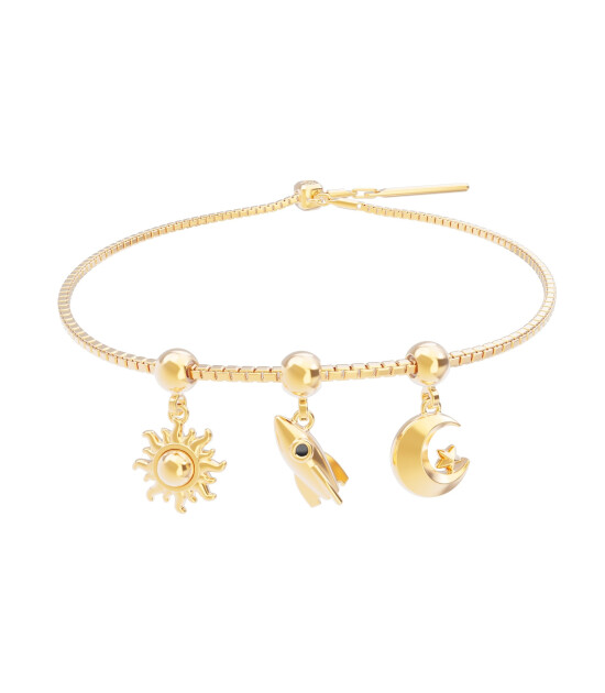 Chocli 18 Ayar Altın Kaplama Charm - Sat&uuml;rn