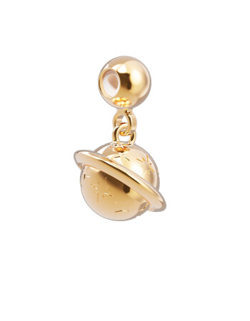 Chocli 18 Ayar Altın Kaplama Charm - Sat&uuml;rn