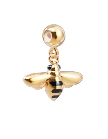 Chocli 18 Ayar Altın Kaplama Charm - Arı