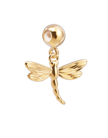 Chocli 18 Ayar Altın Kaplama Charm - Dragon Fly