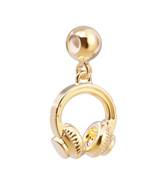 Chocli 18 Ayar Altın Kaplama Charm - Kulaklık