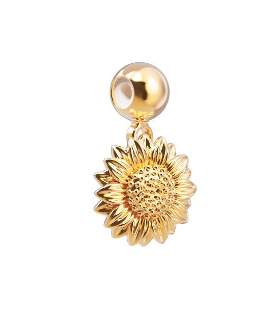 Chocli 18 Ayar Altın Kaplama Charm -  Sunflower