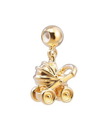 Chocli 18 Ayar Altın Kaplama Charm -  Bebek arabası