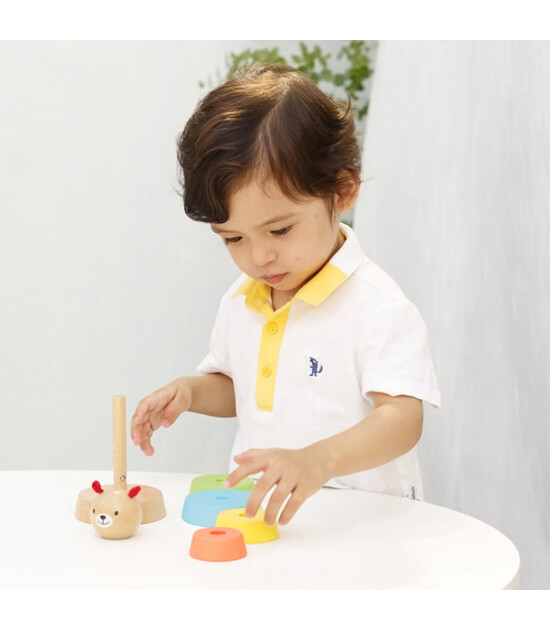 Classic World Ahşap Dizme Oyuncağı // Bear Tower