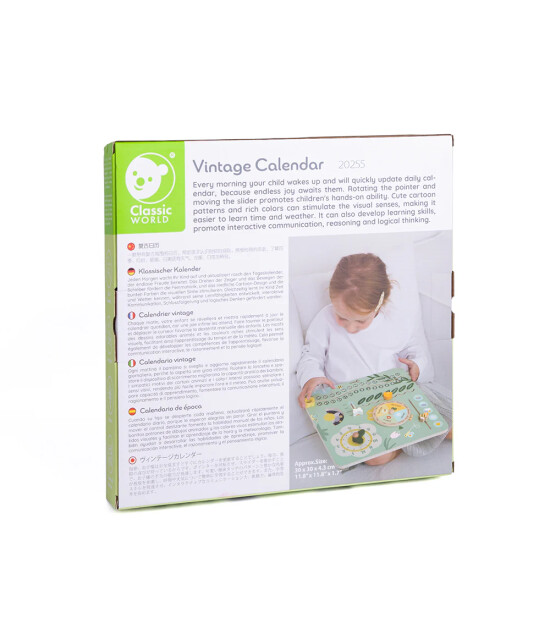 Classic World Ahşap Vintage Takvim