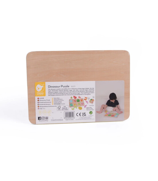 Classic World Ahşap Dinozor Yapbozu