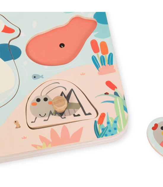 Classic World Ahşap Sesli Puzzle // Göl