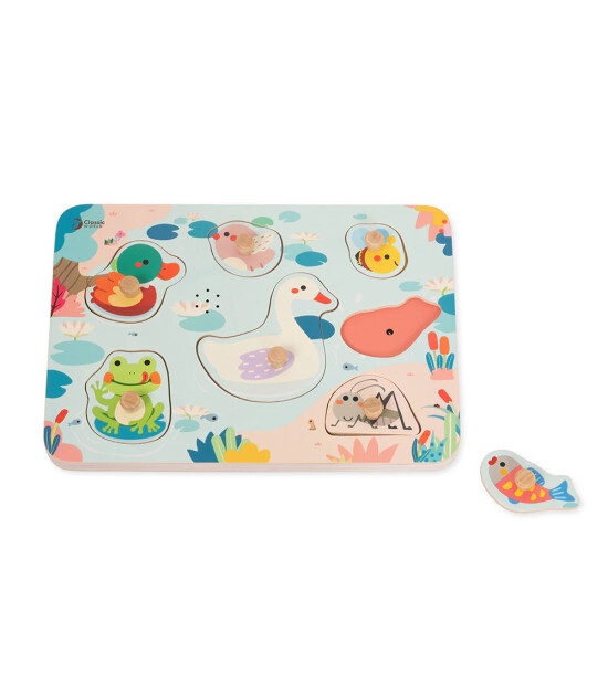 Classic World Ahşap Sesli Puzzle // Göl