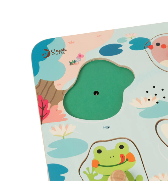 Classic World Ahşap Sesli Puzzle // Göl