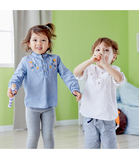 Classic World Ahşap Fl&uuml;t // Mavi