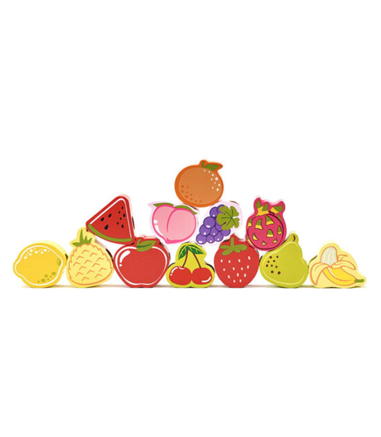 Classic World Ahşap Boncuk Dizme Oyunu - Meyveler