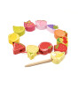 Classic World Ahşap Boncuk Dizme Oyunu - Meyveler