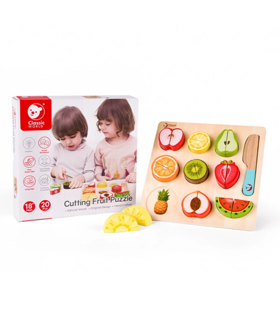 Classic World Ahşap Meyve Kesme Yapbozu