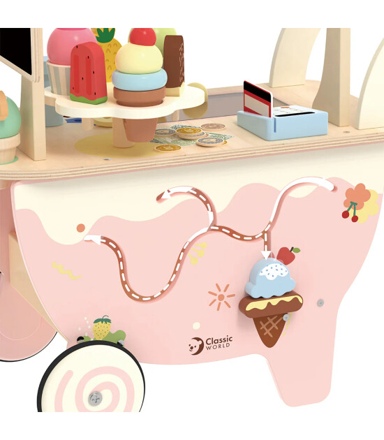 Classic World Ahşap Dondurma Arabası