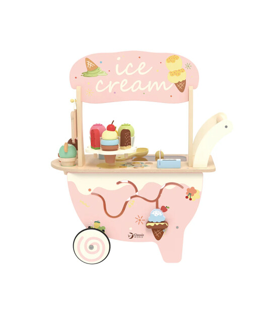 Classic World Ahşap Dondurma Arabası