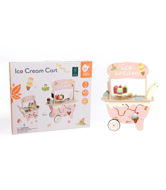 Classic World Ahşap Dondurma Arabası