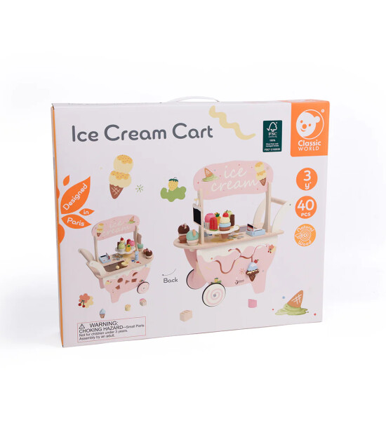 Classic World Ahşap Dondurma Arabası