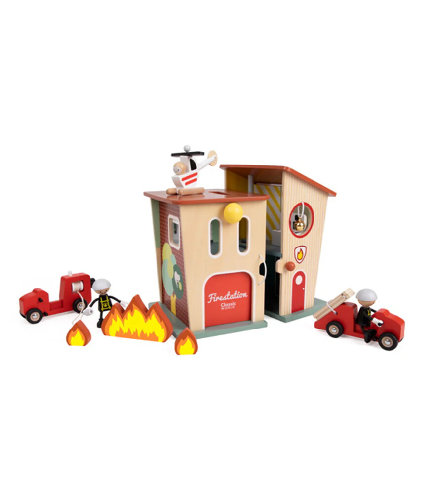 Classic World Ahşap İtfaiye İstasyonu - Keyif Bebesi | Kids & Toys