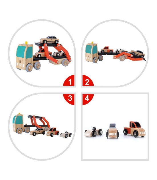 Classic World Ahşap Ara&ccedil; Taşıma Tır Seti