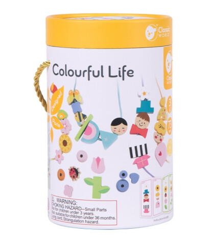 Classic World Ahşap Boncuk Dizme Oyunu // Renkli Dünya