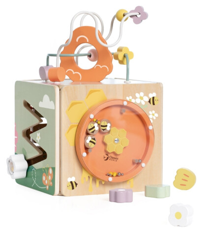 Classic World Ahşap Bal Arısı Aktivite Küpü
