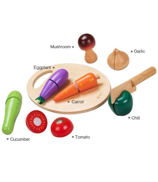 Classic World Ahşap Sebze Kesme Seti