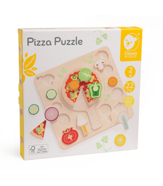 Classic World Ahşap Pizza Yapbozu