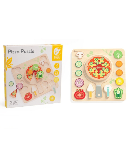 Classic World Ahşap Pizza Yapbozu