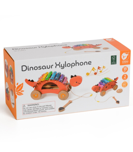 Classic World Ahşap &Ccedil;ek&ccedil;ek // Dinozor Ksilofon